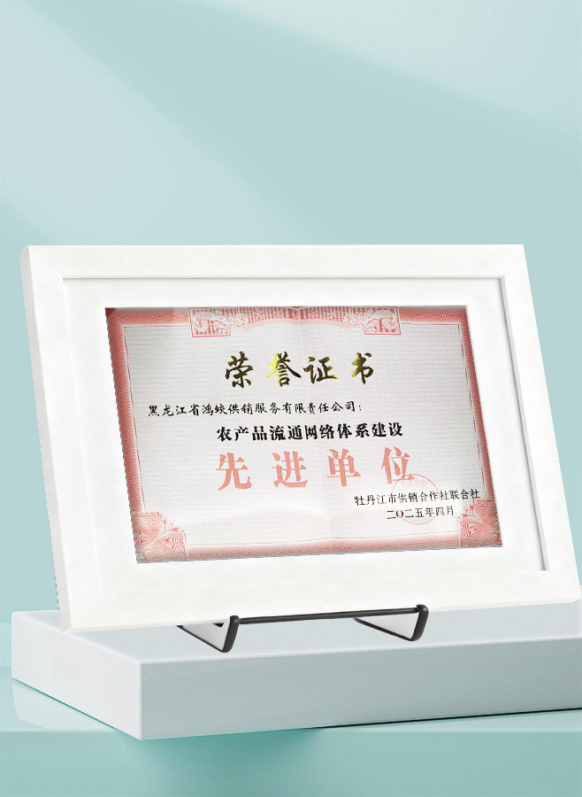 2025年四月荣获农产品流通网络体系建设先进单位